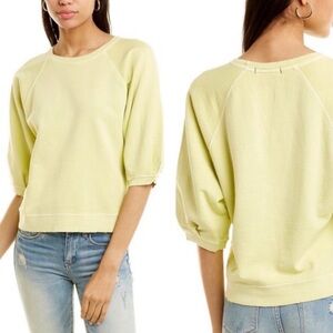 AMO Raglan Puff Sleeve Women's Distressed Sweatshirt XS